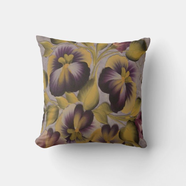 COUSSIN FLEURS PURPLES (Recto)