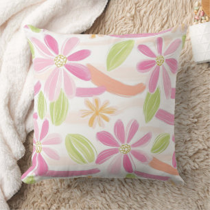 Coussin Fleurs Rétro Pastel (2)