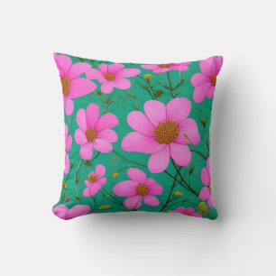 Coussin Fleurs roses