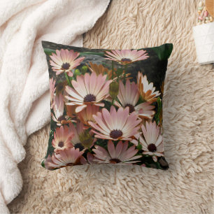 Coussin Fleurs roses de Marguerite d'Afrique
