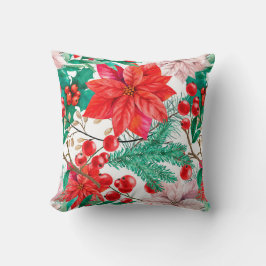 Coussin Fleurs rouges Décorations de Noël