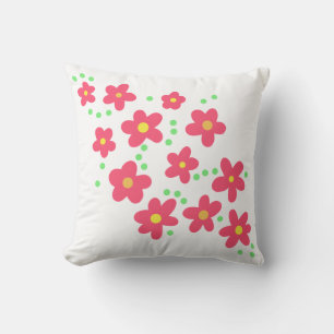 Coussin Fleurs Saumons lunaires Lancer l'oreiller