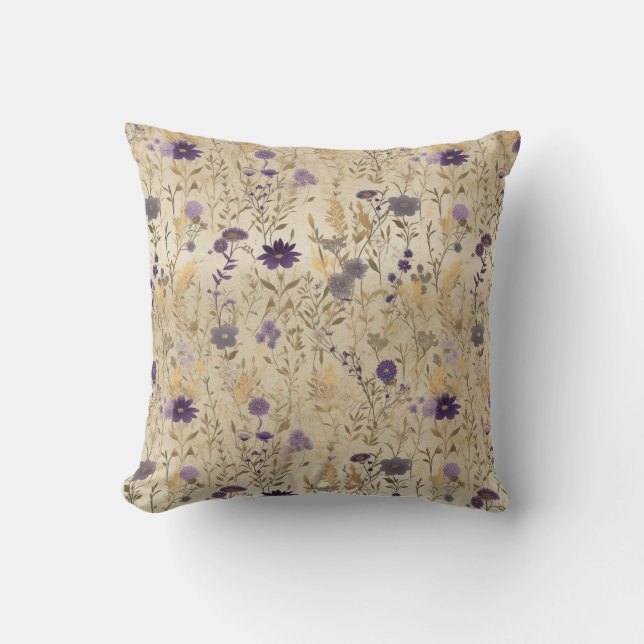 Coussin Fleurs sauvages Chiyogami (Recto)
