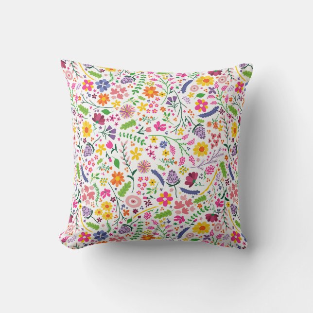 Coussin Fleurs sauvages Color Pop (Recto)
