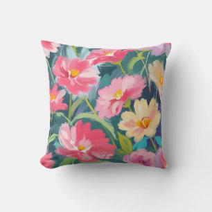 Coussin Fleurs sur bleu