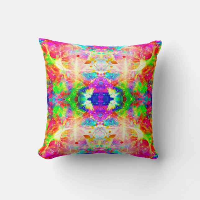 Coussin Fleurs tourbillonnantes abstraites et jolies (Recto)