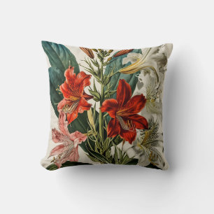 Coussin Fleurs vintages d'orchidée