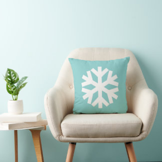 Coussin Flocon de neige bleu