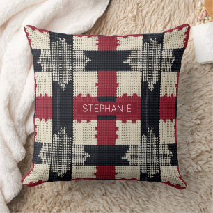 Coussin Flocon de neige de Knit rustique - Boho d'hiver co