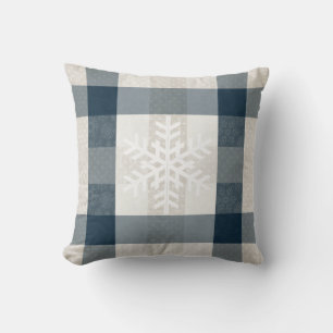 Coussin Flocon de neige d'hiver Plaid Favoris choses Crème