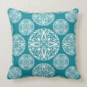 Coussin Flocon de neige floral d'hiver