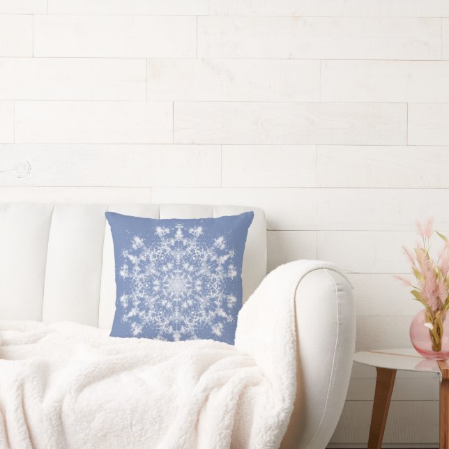 Coussin Flocon de neige fractionné en dentelle Abstraite s (Canapé)