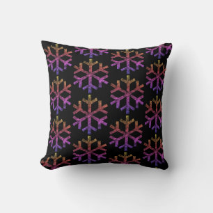 Coussin Flocons de Neige Arc-en-Ciel pour Canapé Chaise Lo
