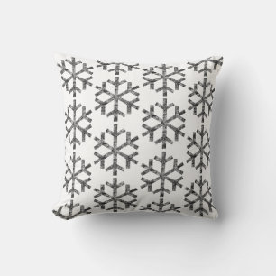 Coussin Flocons de neige blancs pour canapé chaise longue
