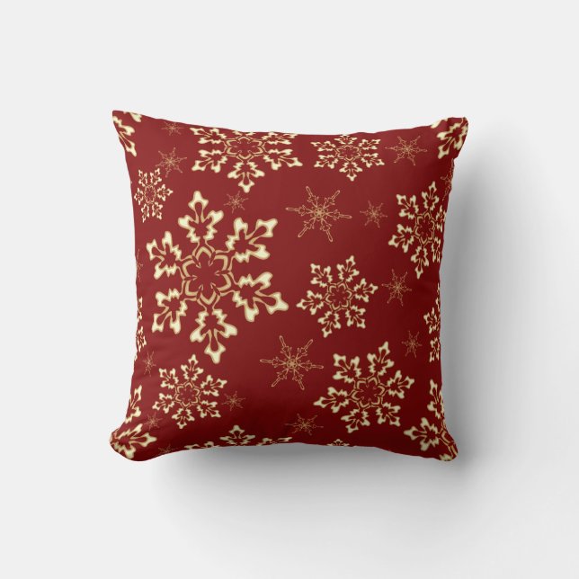 Coussin Flocons de neige de Bourgogne (Recto)