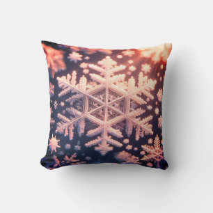 Coussin Flocons de neige / Gros Cristaux / Rayons / Sangri