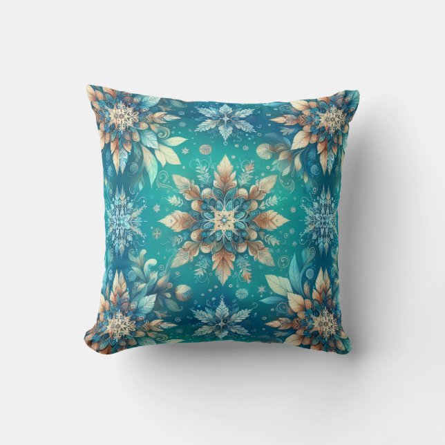 Coussin Flocons d'hiver (Recto)