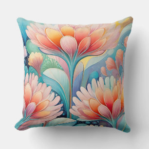 Coussin Flora 4 Floral Pastel Jeu d'oreiller