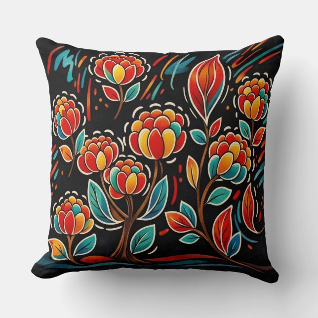 Coussin Floraison Nocturne (Recto)