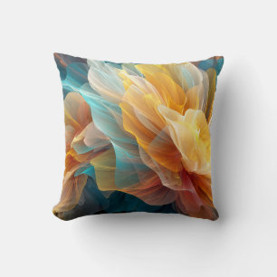 Coussin Floraison radieuse de pétales éthérés dans la lumi