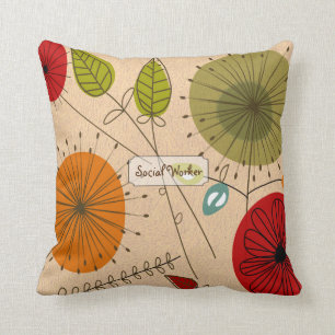 Coussin Floral Artsy d'assistant social