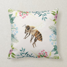 Coussin floral d'abeille