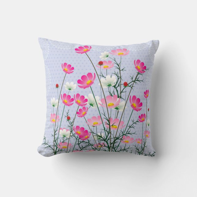 Coussin floral de cosmos (Recto)