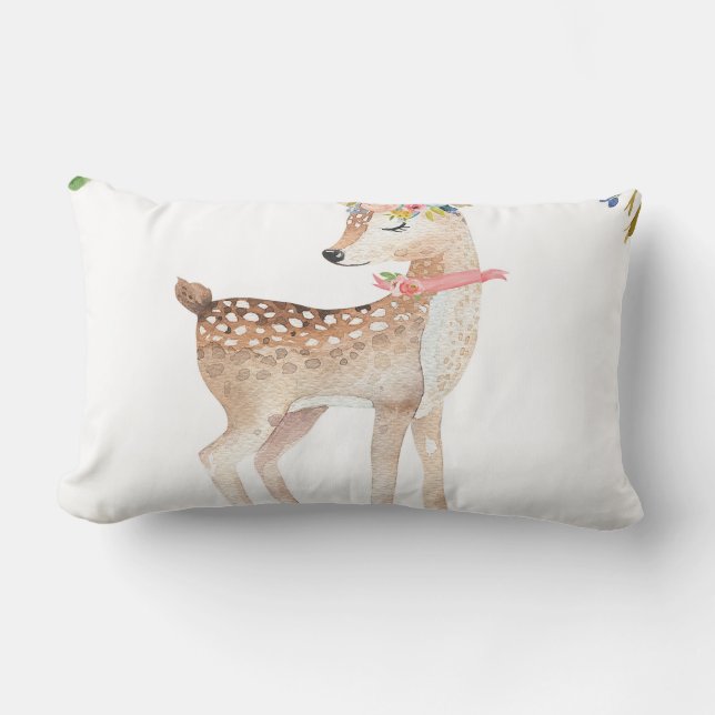 Coussin floral de crèche de cerfs communs de (Recto)