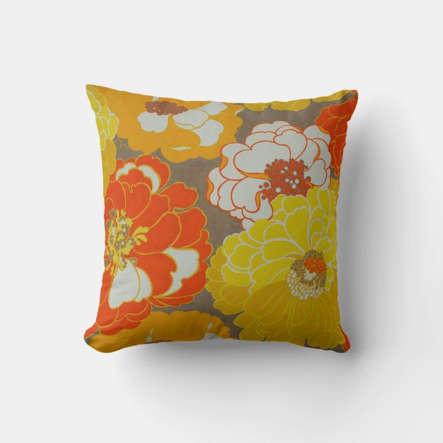 Coussin floral de LA de musée (Recto)