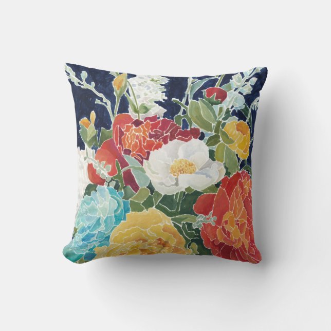 Coussin Floral de minuit I (Recto)