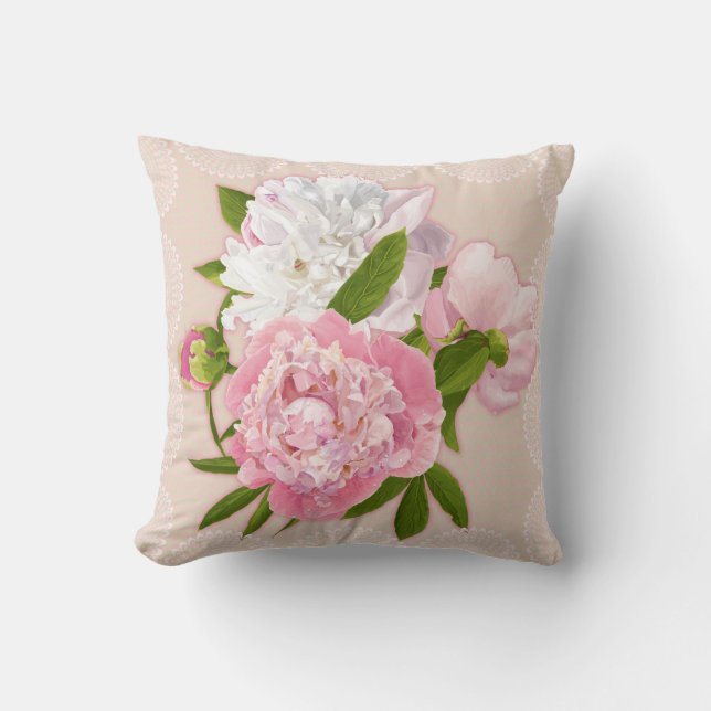 Coussin floral de pivoines (Recto)