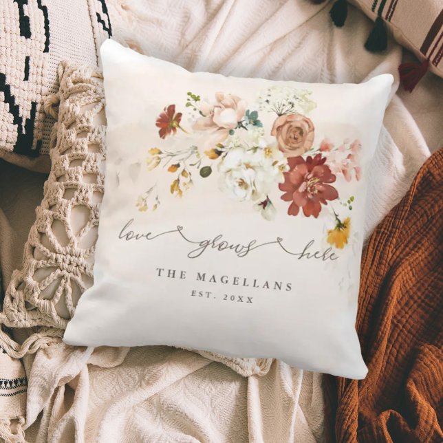 Coussin Floral Fleur sauvage Garden Love Grove Ici (Créateur téléchargé)