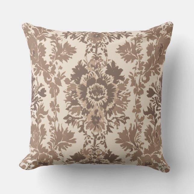 Coussin 🌸 Floral Ikat Élégance Jeu d'oreiller 🌿 (Recto)
