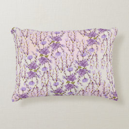 coussin floral lilac