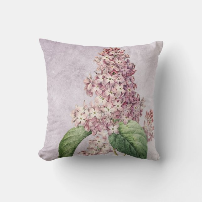 Coussin Floral Lilac et rose (Recto)