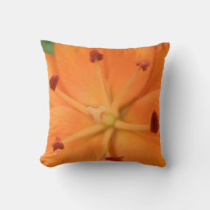 Coussin Floral Lily orange