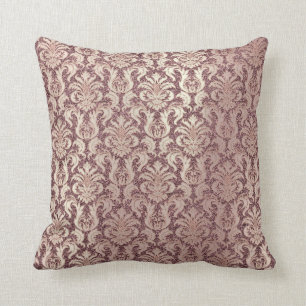 Coussin Floral nacré de parties scintillantes marron