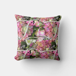 Coussin Floral rose