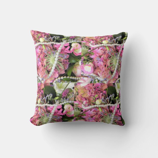 Coussin Floral rose (Recto)