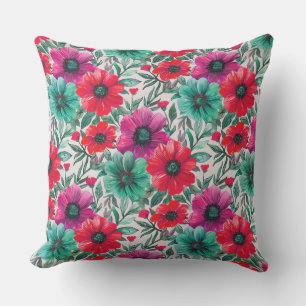 Coussin Floral rustique mode rétro motif
