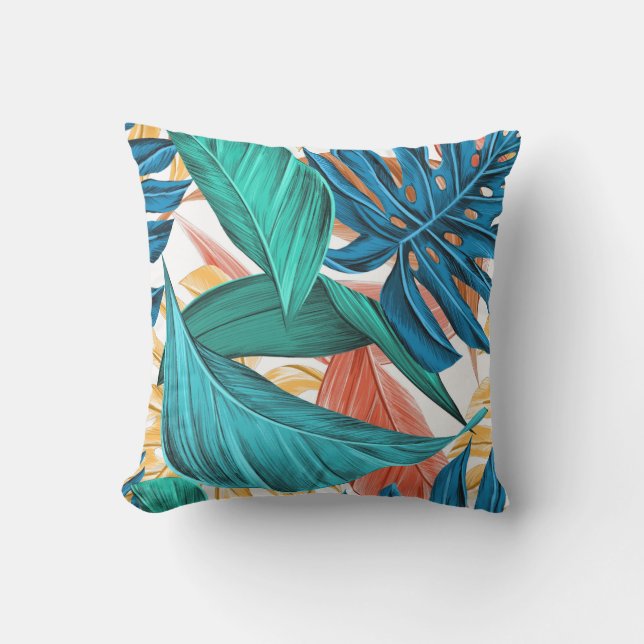 Coussin Floral tropical d'été (Recto)