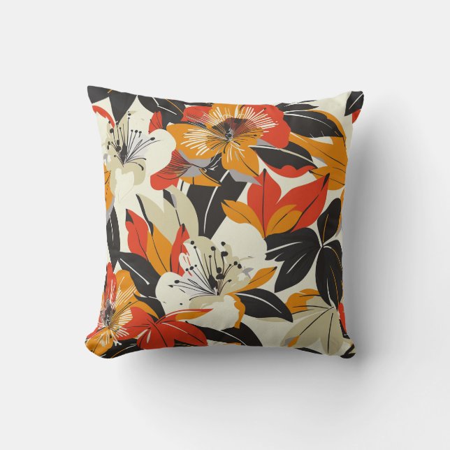 Coussin floral vibrant (Recto)
