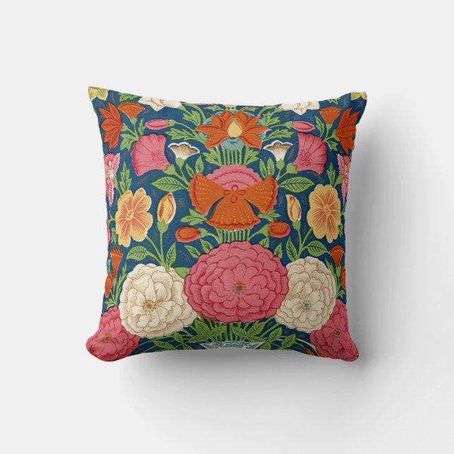Coussin floral vintage de Boho (Recto)