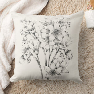 Coussin floral Vintage moderne
