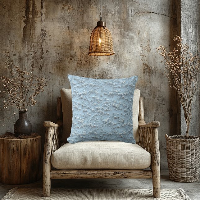 Coussin Flore brodée Faux - Décor Luxueux (Créateur téléchargé)