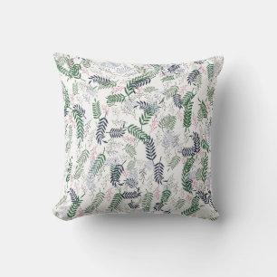 Coussin Flore de feuilles et de fleurs