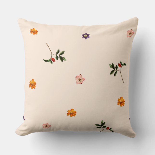 Coussin Flore minimaliste (Recto)