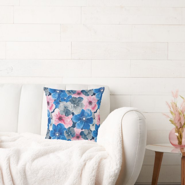 Coussin Flore rose chic (Canapé)
