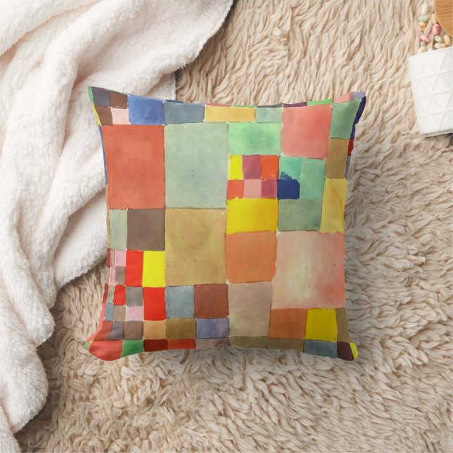 Coussin Flore sur le sable de Paul Klee, Art Abstrait (Couverture)