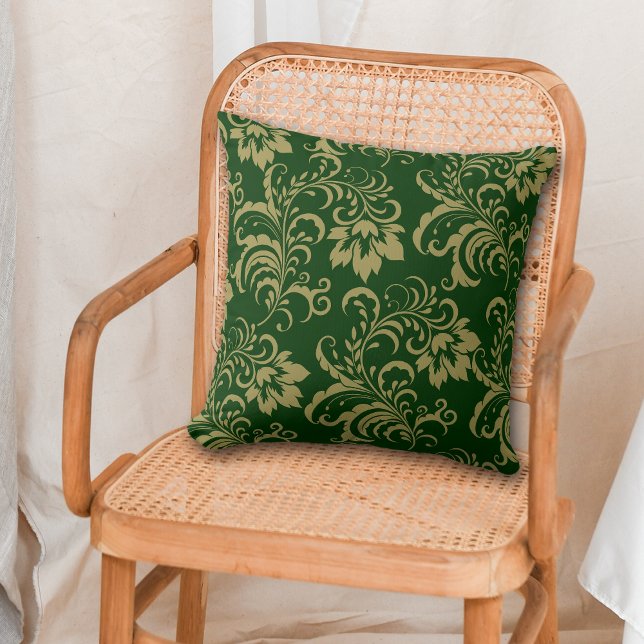 Coussin Flore verte or (Créateur téléchargé)